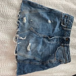 Free people denim skirt